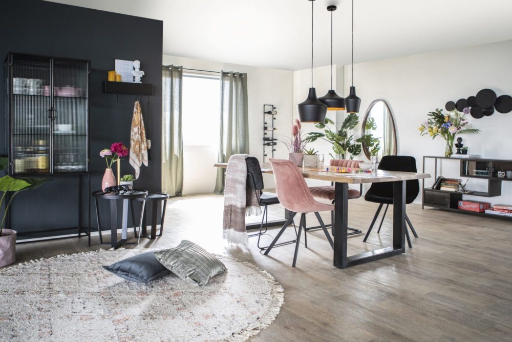 Snugg Round&Round Boho seinäkoriste, musta