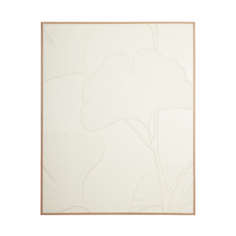 Sisustustaulu Japanese ginko leaf, valkoinen