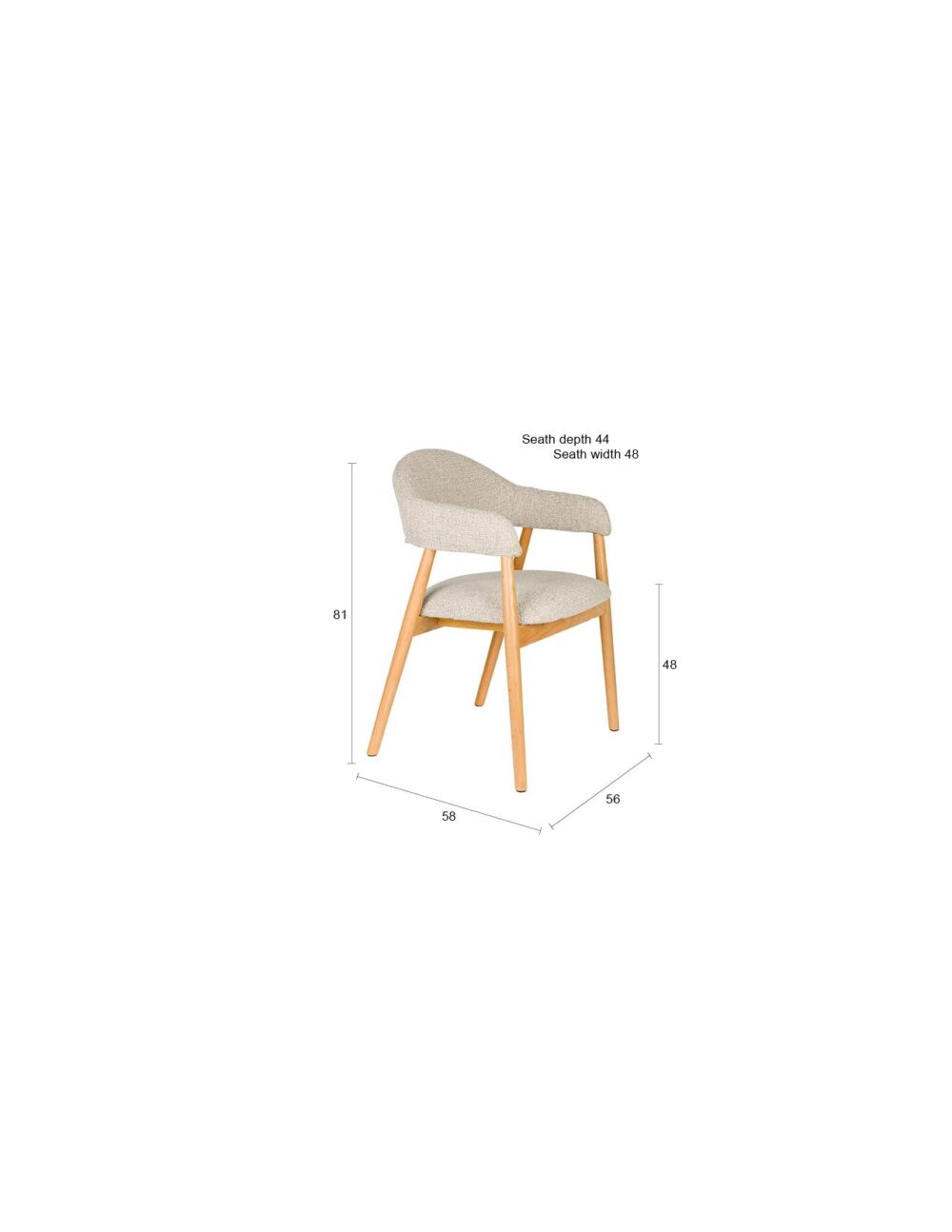 Cosy ruokapöydän tuoli valkoinen
