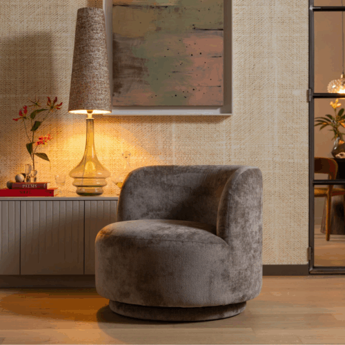 Woood pyörivä nojatuoli, taupe